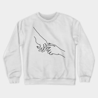 One Line hands drawing Crewneck Sweatshirt